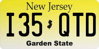 NJ license plate I35QTD