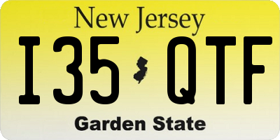 NJ license plate I35QTF
