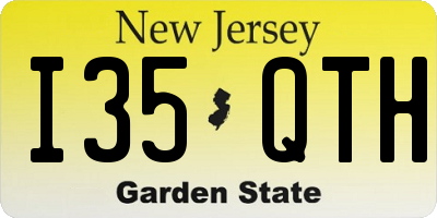 NJ license plate I35QTH
