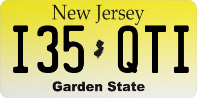 NJ license plate I35QTI