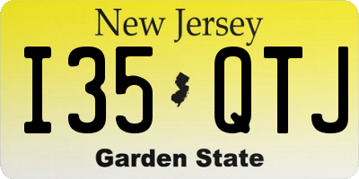 NJ license plate I35QTJ