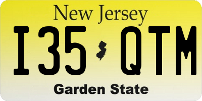 NJ license plate I35QTM