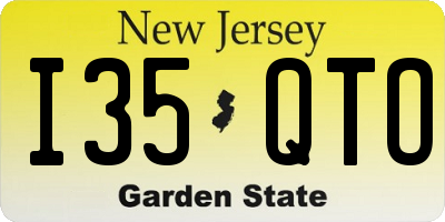NJ license plate I35QTO