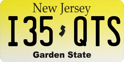 NJ license plate I35QTS