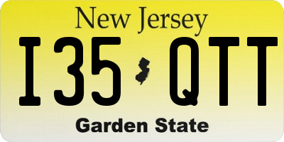 NJ license plate I35QTT