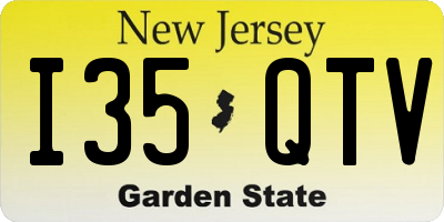 NJ license plate I35QTV
