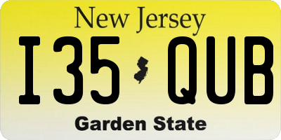 NJ license plate I35QUB