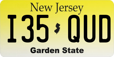 NJ license plate I35QUD