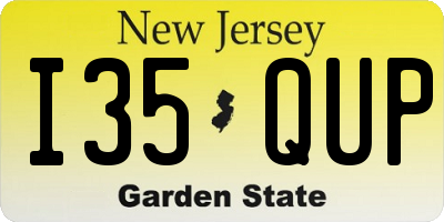 NJ license plate I35QUP