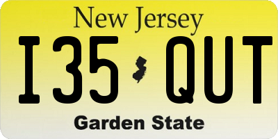NJ license plate I35QUT