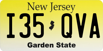 NJ license plate I35QVA