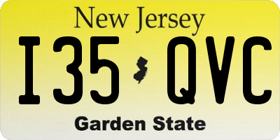 NJ license plate I35QVC