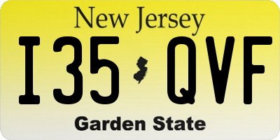 NJ license plate I35QVF