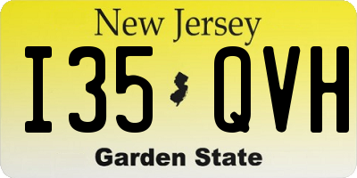 NJ license plate I35QVH