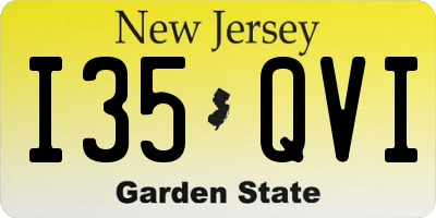 NJ license plate I35QVI