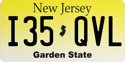NJ license plate I35QVL