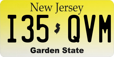 NJ license plate I35QVM