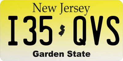 NJ license plate I35QVS