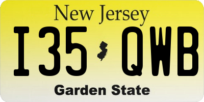 NJ license plate I35QWB