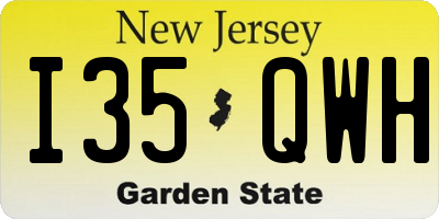 NJ license plate I35QWH