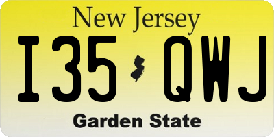 NJ license plate I35QWJ