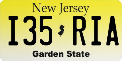 NJ license plate I35RIA