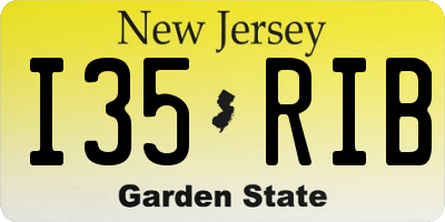 NJ license plate I35RIB