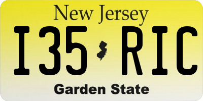 NJ license plate I35RIC
