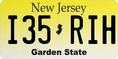 NJ license plate I35RIH