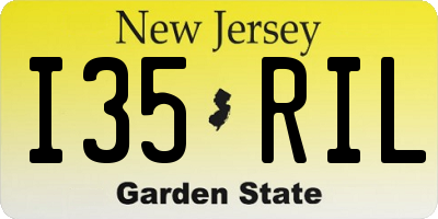 NJ license plate I35RIL