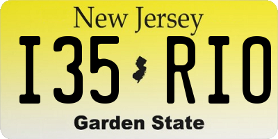 NJ license plate I35RIO