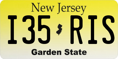 NJ license plate I35RIS
