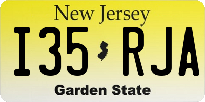 NJ license plate I35RJA