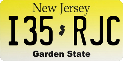 NJ license plate I35RJC