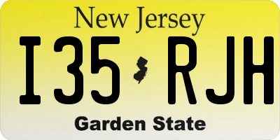 NJ license plate I35RJH