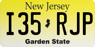 NJ license plate I35RJP