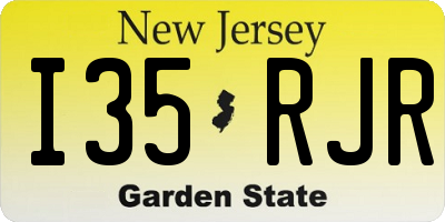 NJ license plate I35RJR