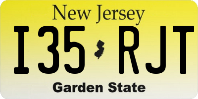 NJ license plate I35RJT