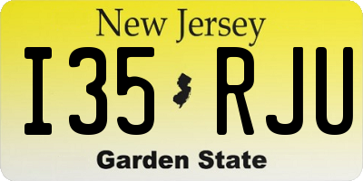 NJ license plate I35RJU