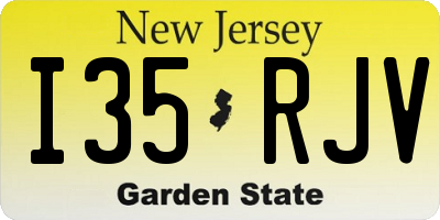 NJ license plate I35RJV