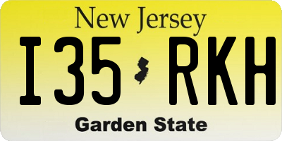 NJ license plate I35RKH