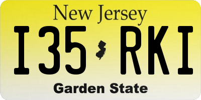 NJ license plate I35RKI