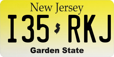 NJ license plate I35RKJ