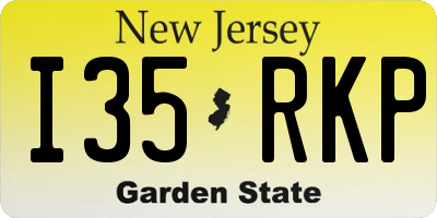 NJ license plate I35RKP