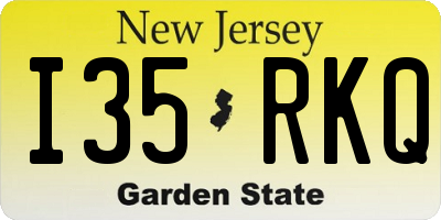 NJ license plate I35RKQ