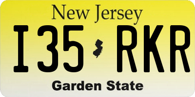 NJ license plate I35RKR