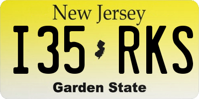 NJ license plate I35RKS