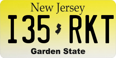 NJ license plate I35RKT