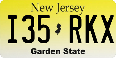 NJ license plate I35RKX