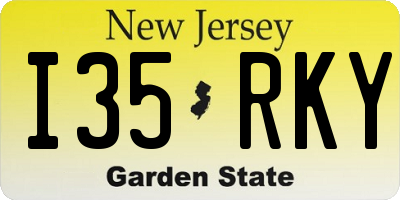 NJ license plate I35RKY